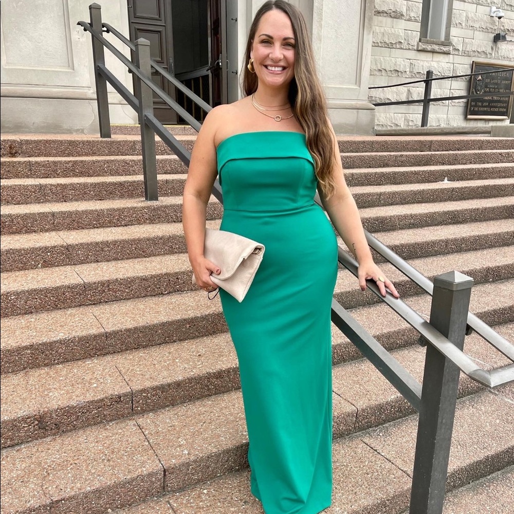 Calvin Klein size 12 formal green long dress